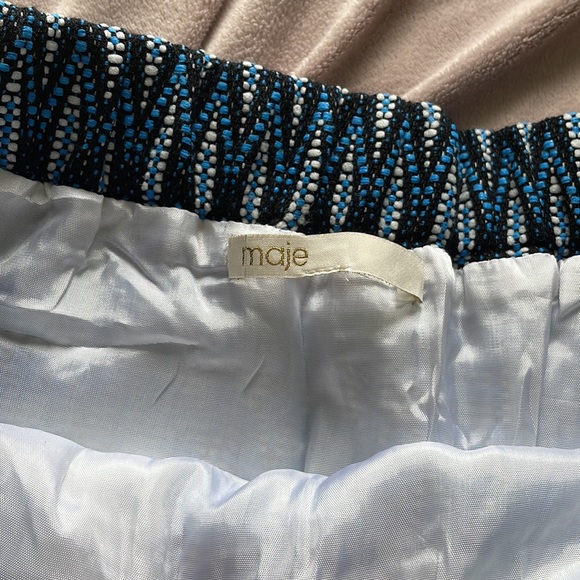 MAJE | Blue Paco Jacquard Skort - Picture 7 of 14